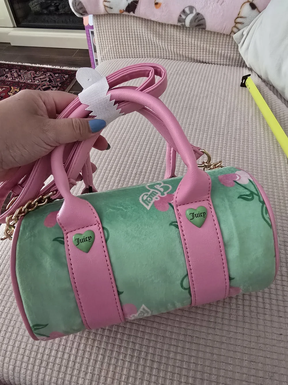 Juicy Couture Pink & Mint Barrel Mini Bag - Picture 3 of 5